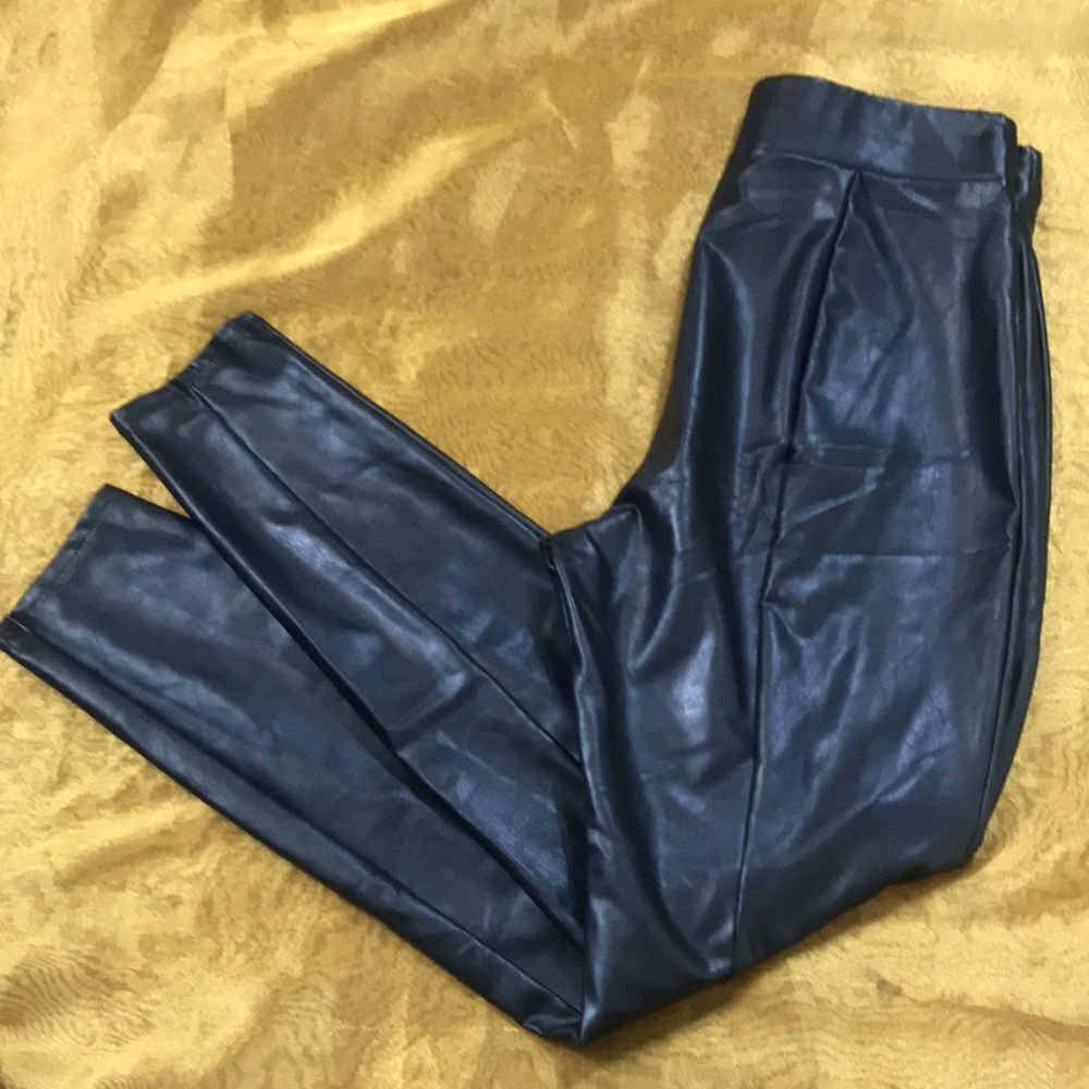 EXPRESS LEGGINGS SUPER HIGH RISE STRETCH LEGGINGS BLACK WOMEN SIZE M